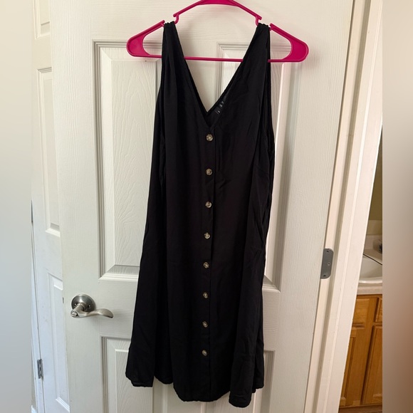 Vero Moda Black Backless Dress with Button Detail - Picture 1 of 3